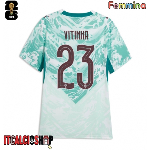 Portogallo Vitinha #23 Seconda Maglia Femmina Mondiali 2026 Manica Corta